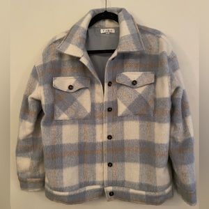 THML Fuzzy Plaid Jacket